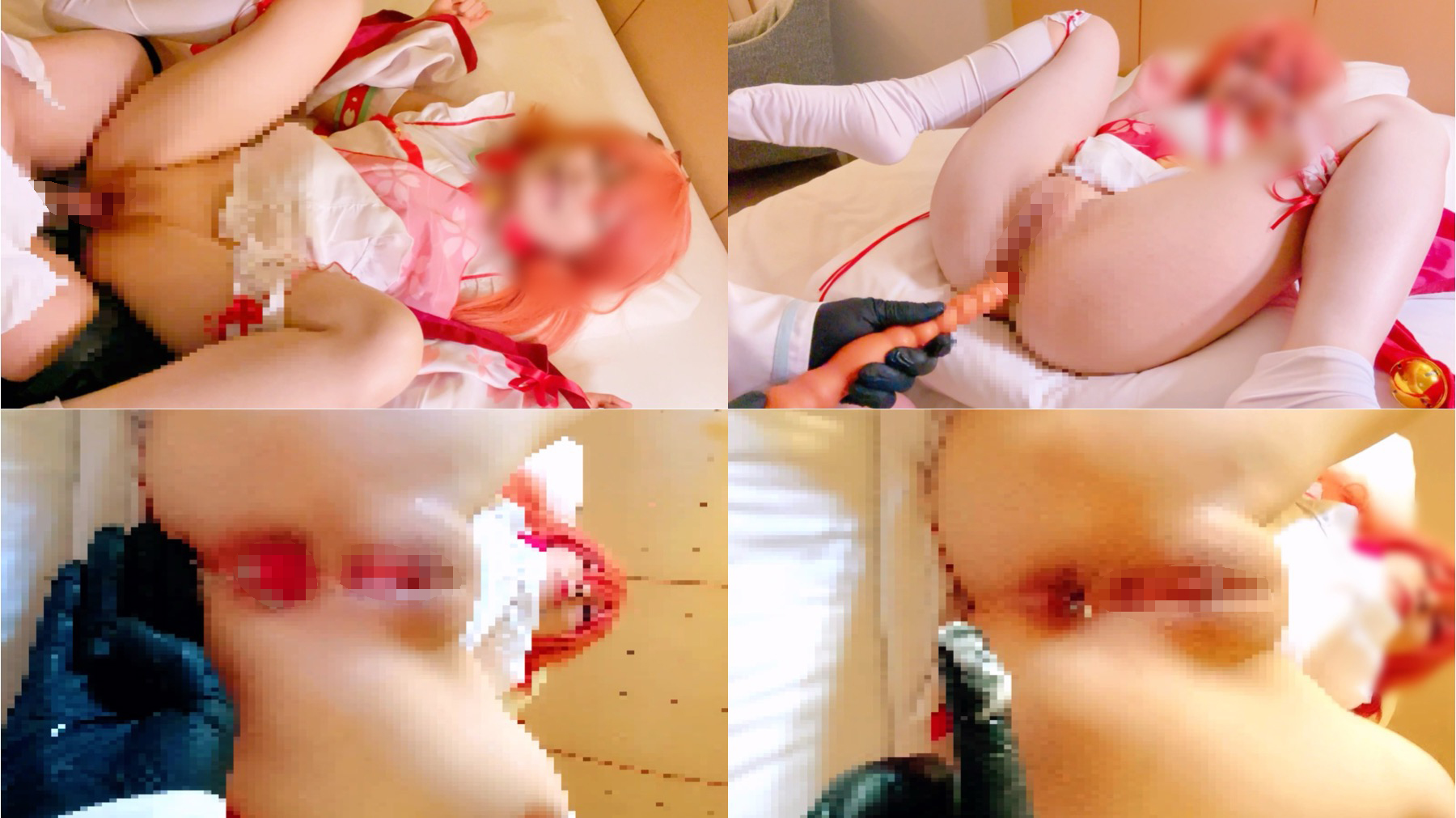 【中出し】中出し3発！レイヤー2人の姫初め❤️fbmkでハメ撮り！オホ声響かせ乱れるみ◯ちをハメまくっちゃいました！